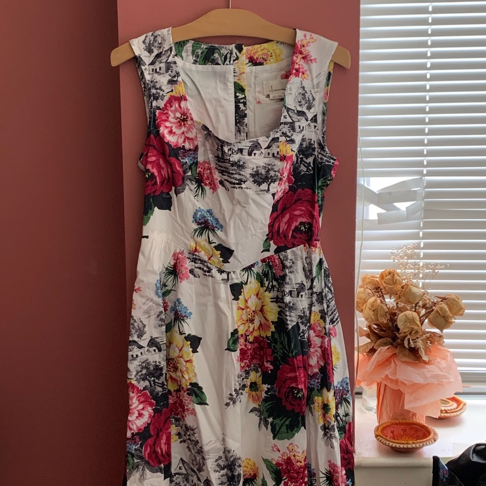 Anthropologie Amelia Floral Sweetheart Neckline Dress - Picture 2 of 9